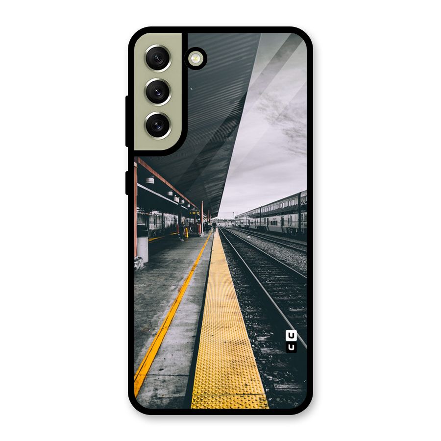 Railway Track Glass Back Case for Galaxy S21 FE 5G