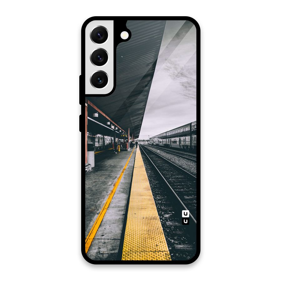 Railway Track Glass Back Case for Galaxy S22 Plus 5G