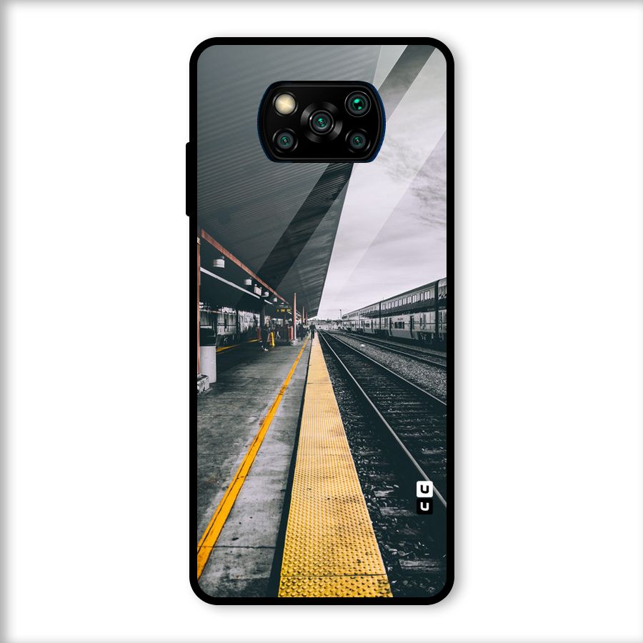 Railway Track Glass Back Case for Poco X3