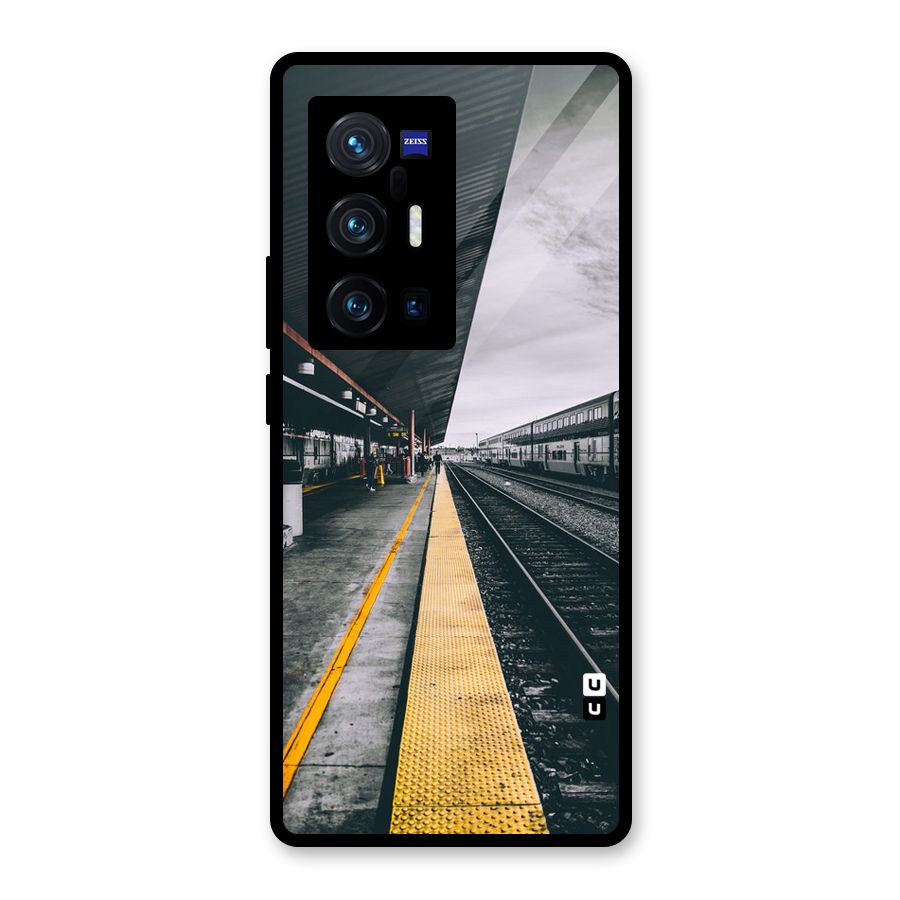 Railway Track Glass Back Case for Vivo X70 Pro Plus
