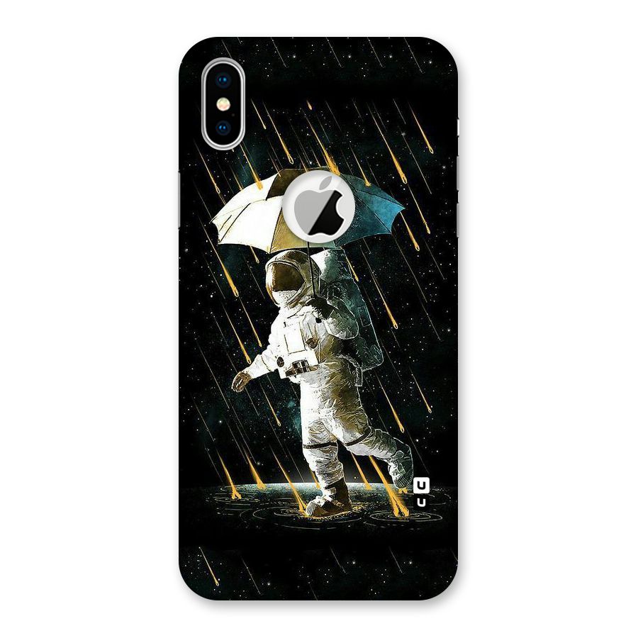 Rain Spaceman Back Case for iPhone XS Logo Cut