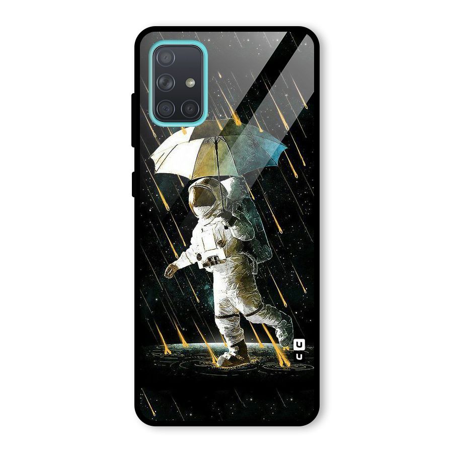 Rain Spaceman Glass Back Case for Galaxy A71