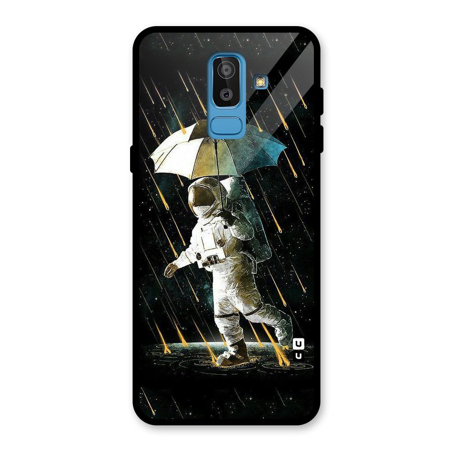 Rain Spaceman Glass Back Case for Galaxy J8