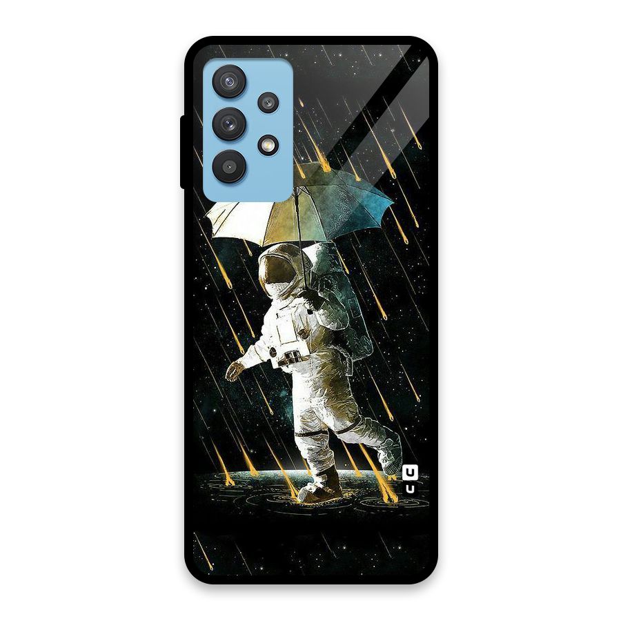 Rain Spaceman Glass Back Case for Galaxy M32 5G