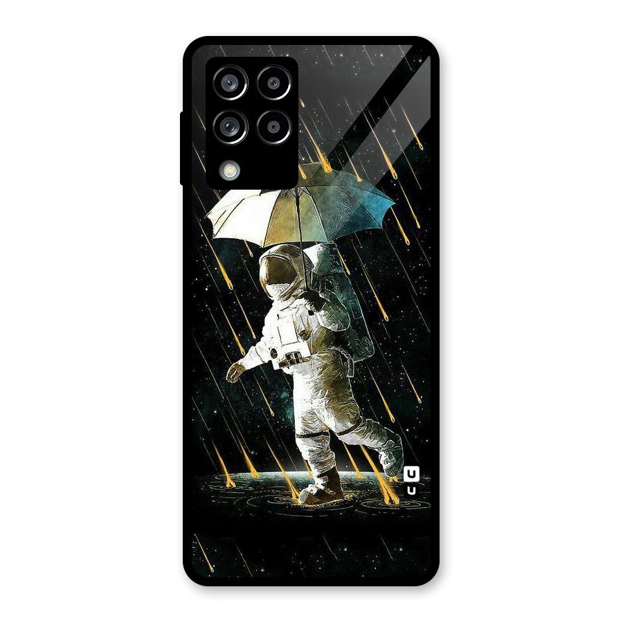 Rain Spaceman Glass Back Case for Galaxy M53 5G