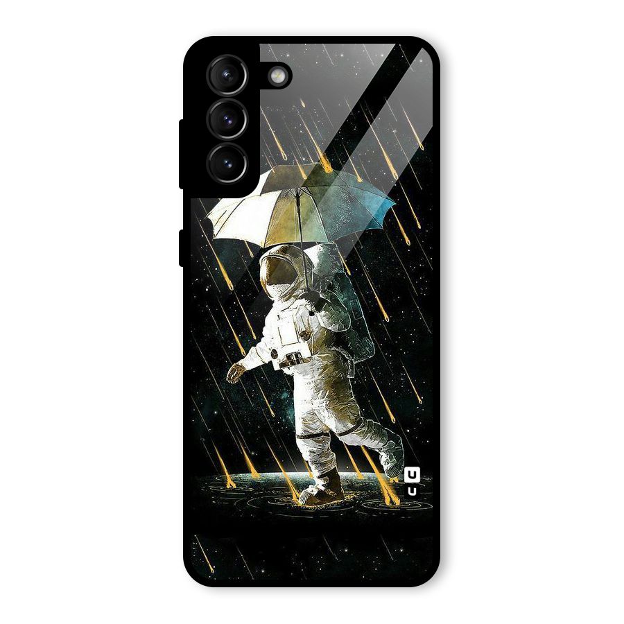 Rain Spaceman Glass Back Case for Galaxy S21 Plus