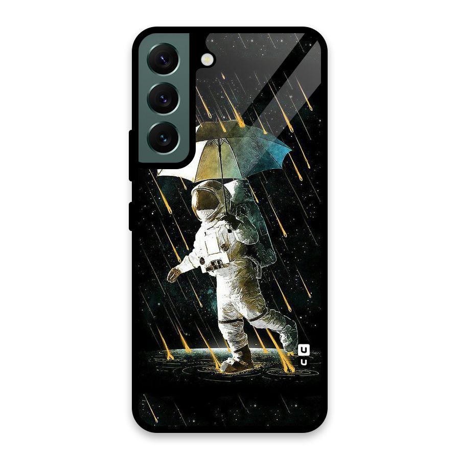 Rain Spaceman Glass Back Case for Galaxy S22 5G