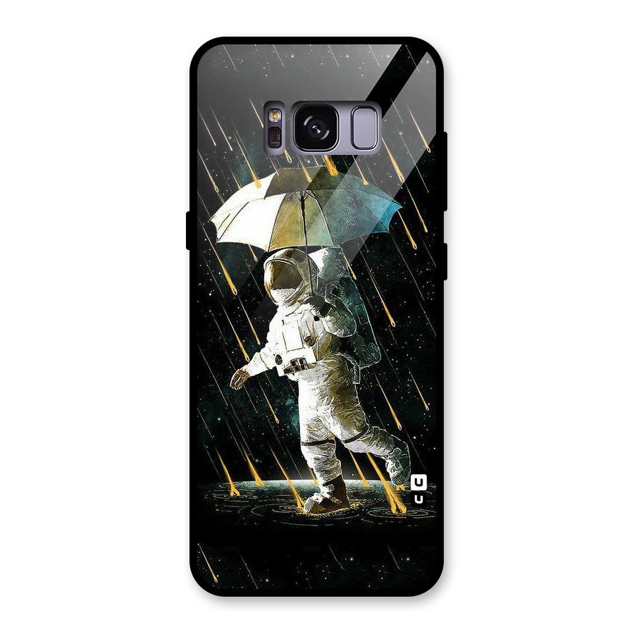 Rain Spaceman Glass Back Case for Galaxy S8