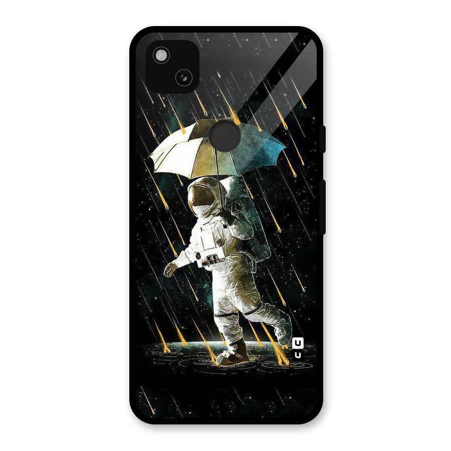 Rain Spaceman Glass Back Case for Google Pixel 4a