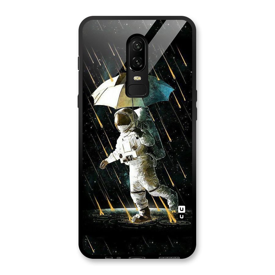 Rain Spaceman Glass Back Case for OnePlus 6
