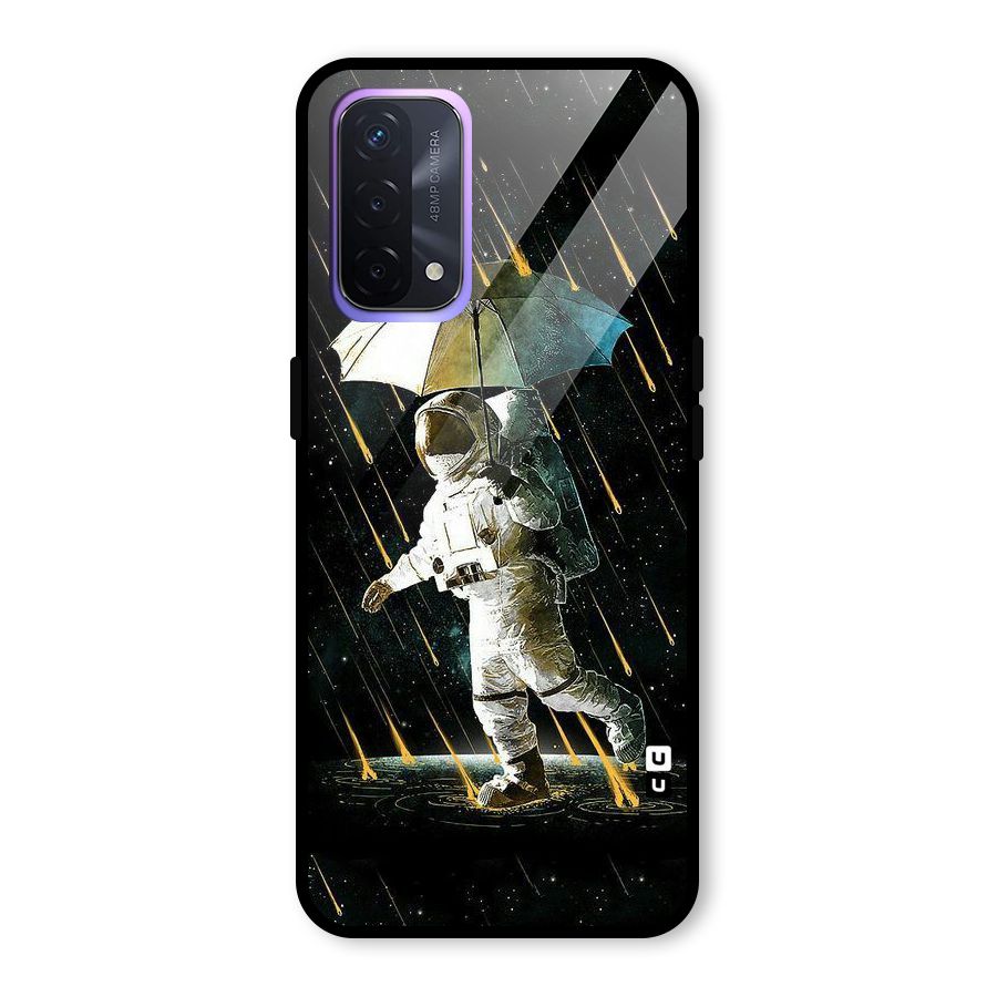 Rain Spaceman Glass Back Case for Oppo A74 5G