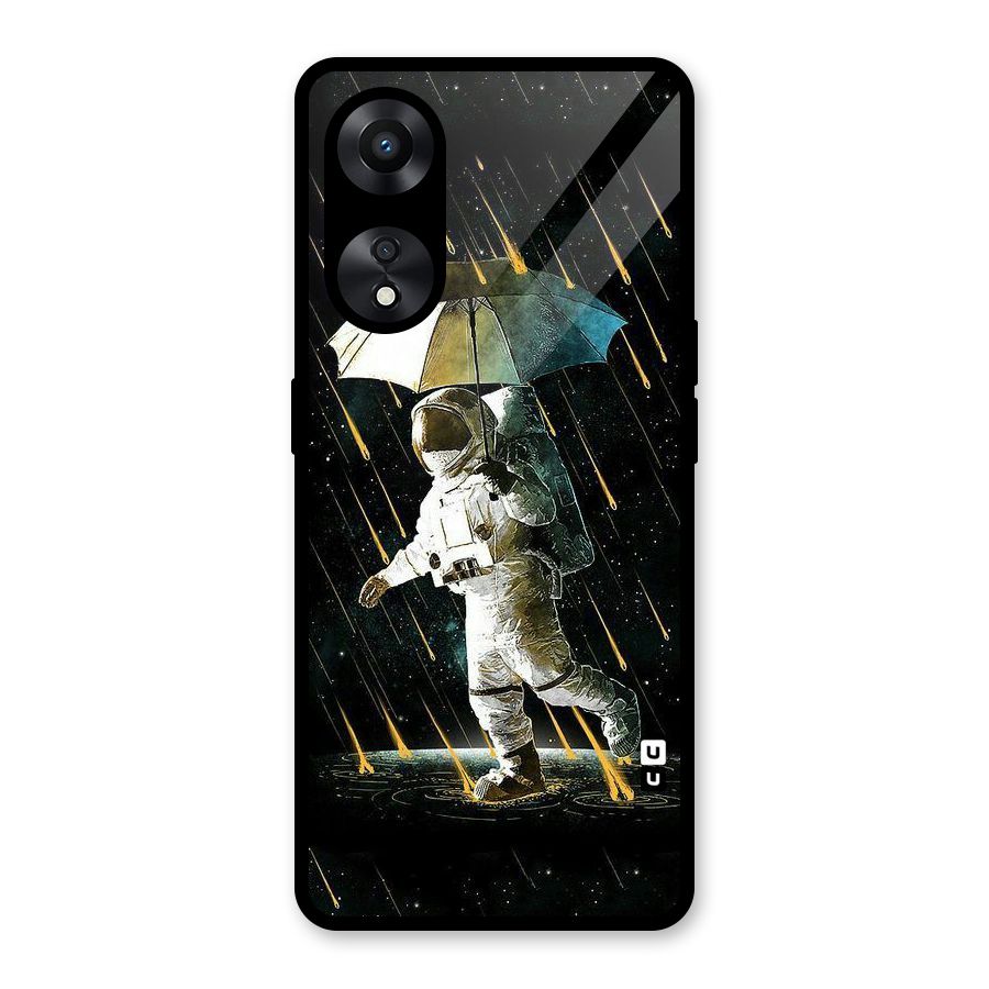 Rain Spaceman Glass Back Case for Oppo A78