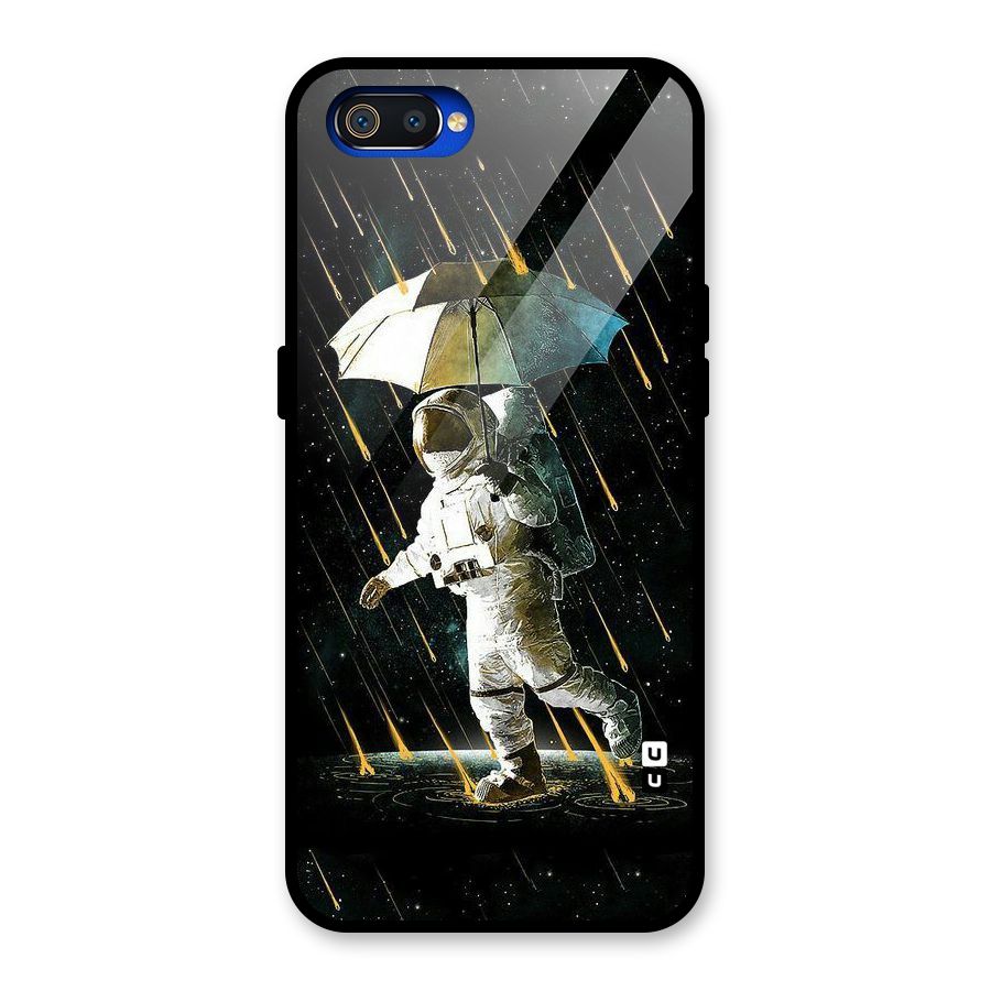 Rain Spaceman Glass Back Case for Realme C2