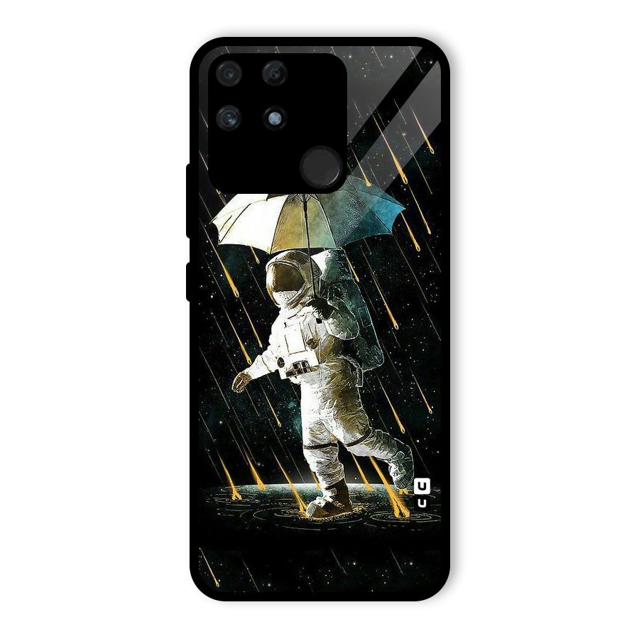 Rain Spaceman Glass Back Case for Realme Narzo 50A