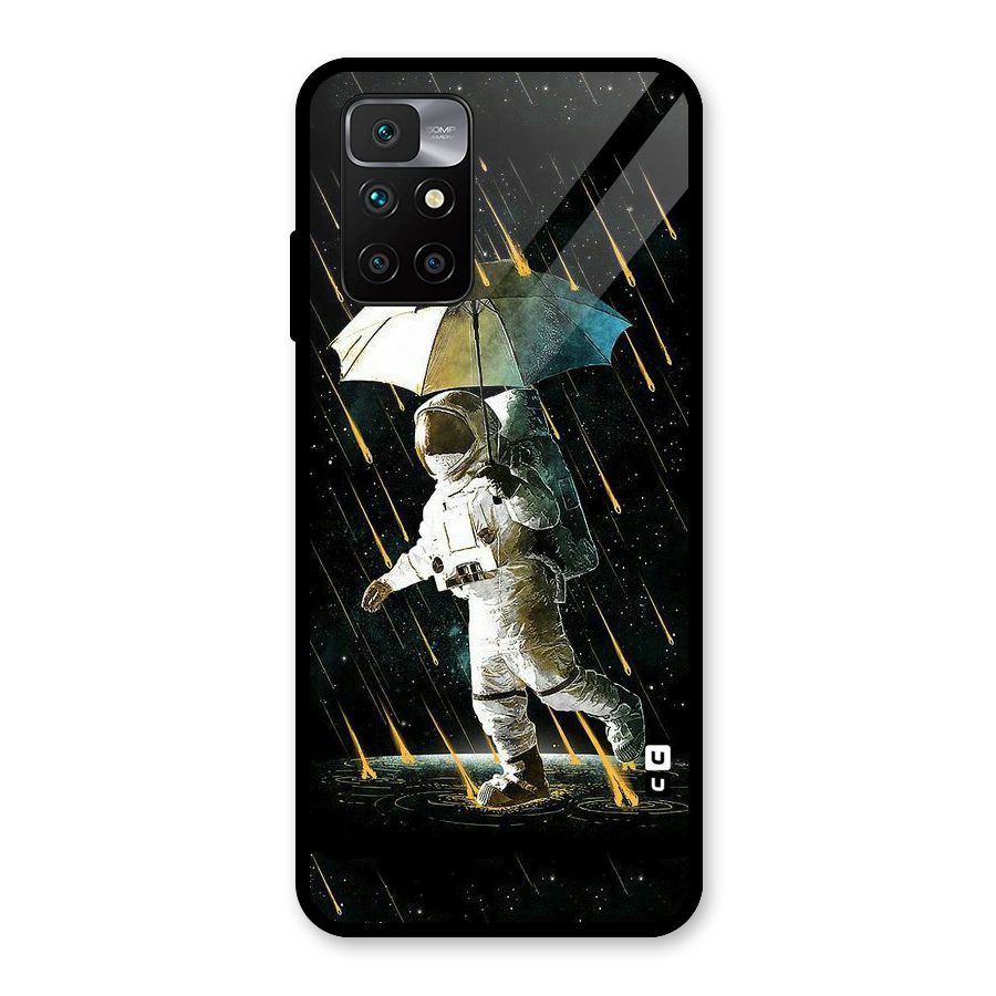 Rain Spaceman Glass Back Case for Redmi 10 Prime