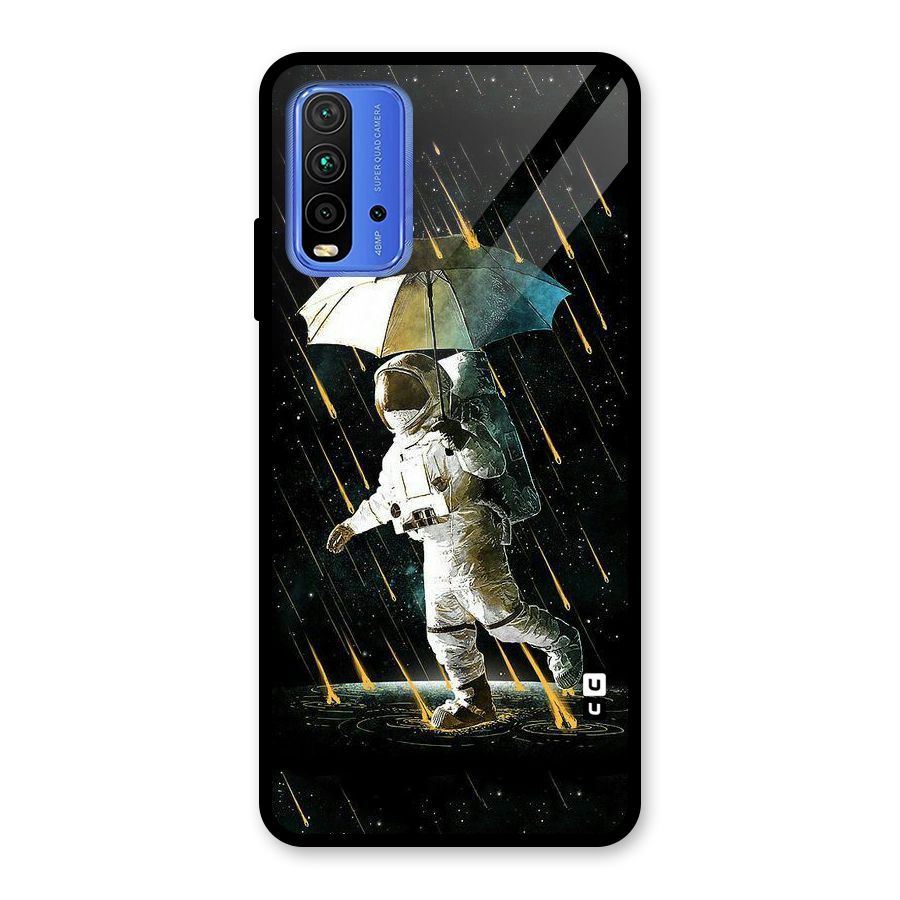 Rain Spaceman Glass Back Case for Redmi 9 Power