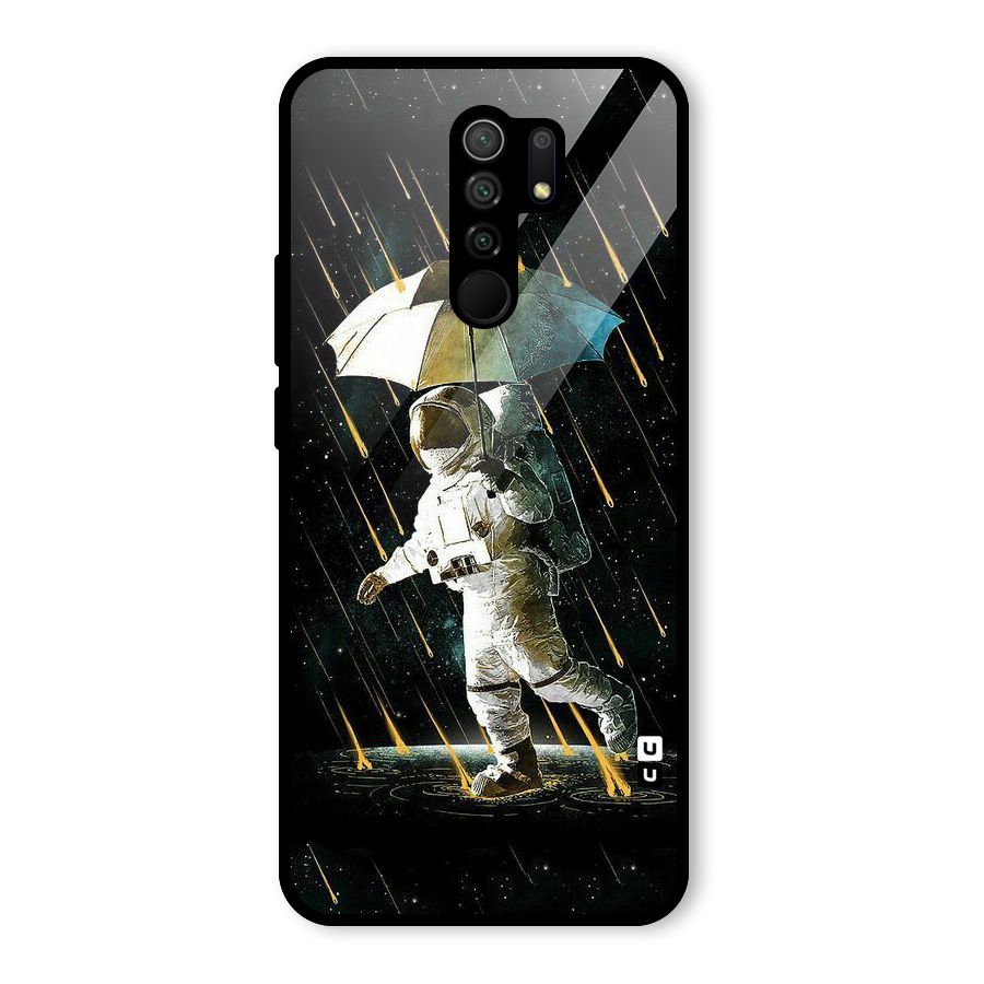 Rain Spaceman Glass Back Case for Redmi 9 Prime
