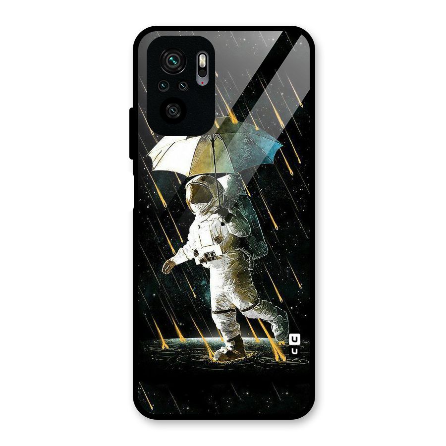 Rain Spaceman Glass Back Case for Redmi Note 10S
