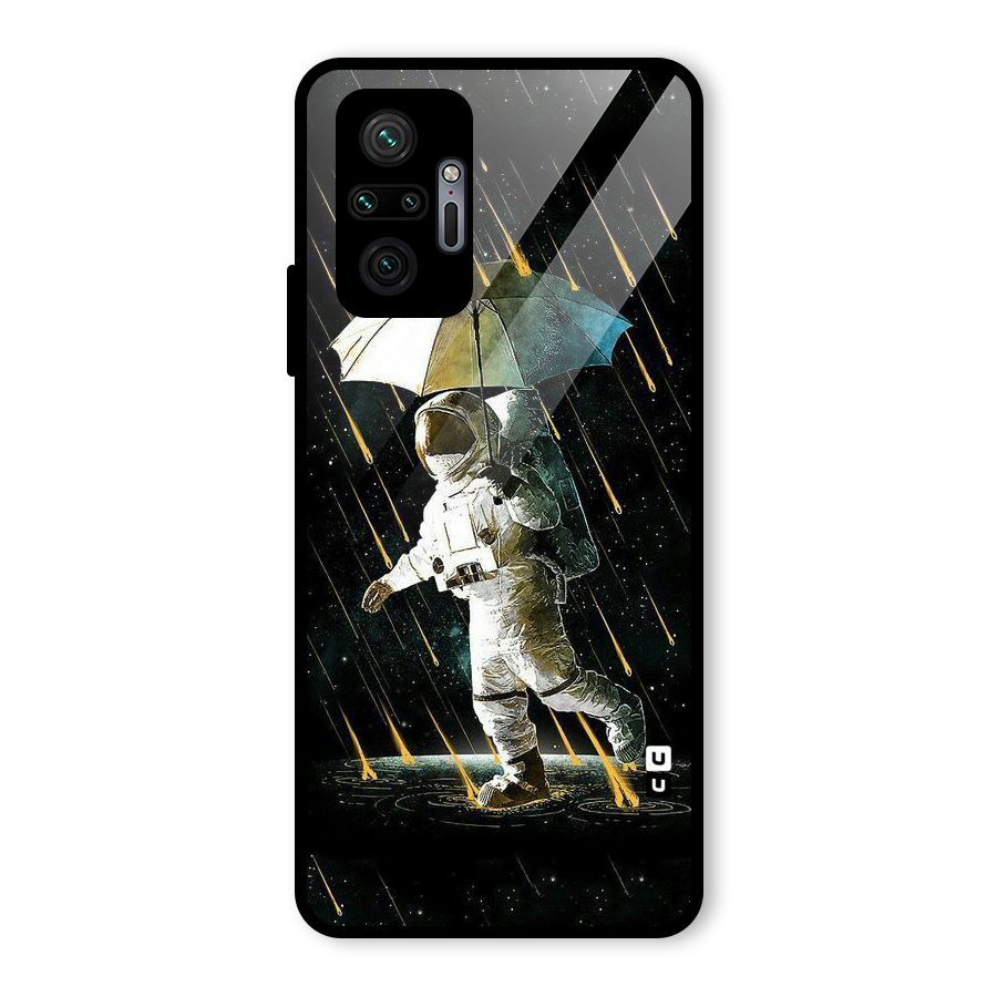 Rain Spaceman Glass Back Case for Redmi Note 10 Pro