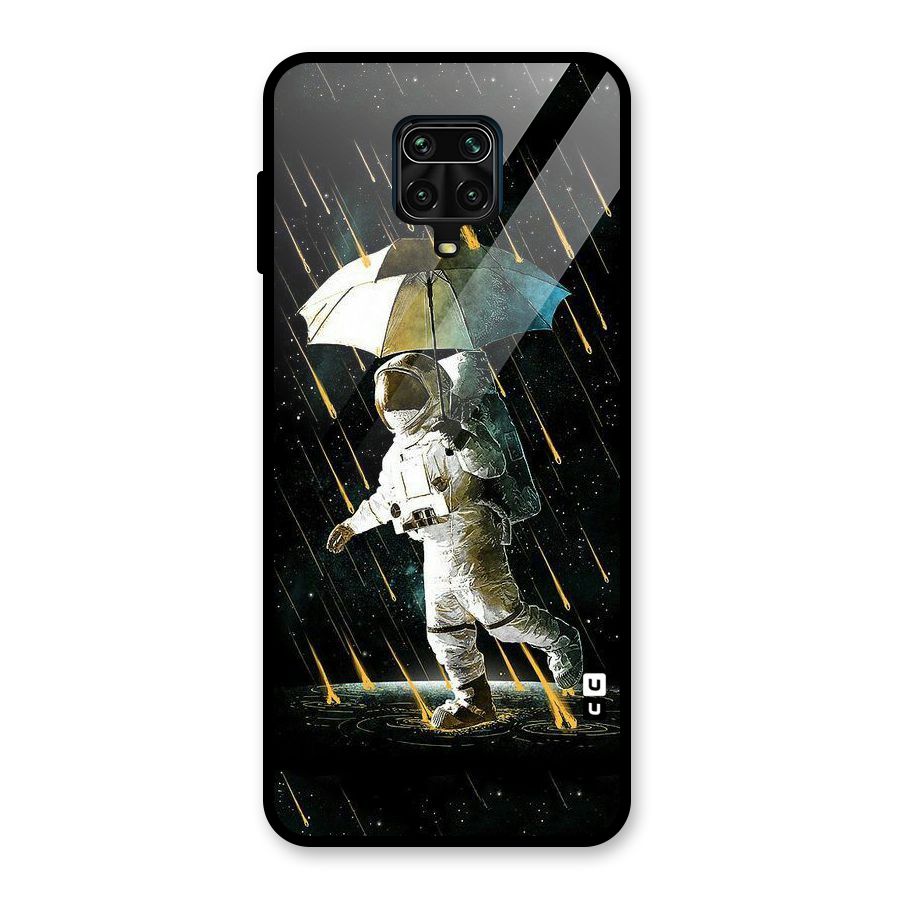Rain Spaceman Glass Back Case for Redmi Note 9 Pro