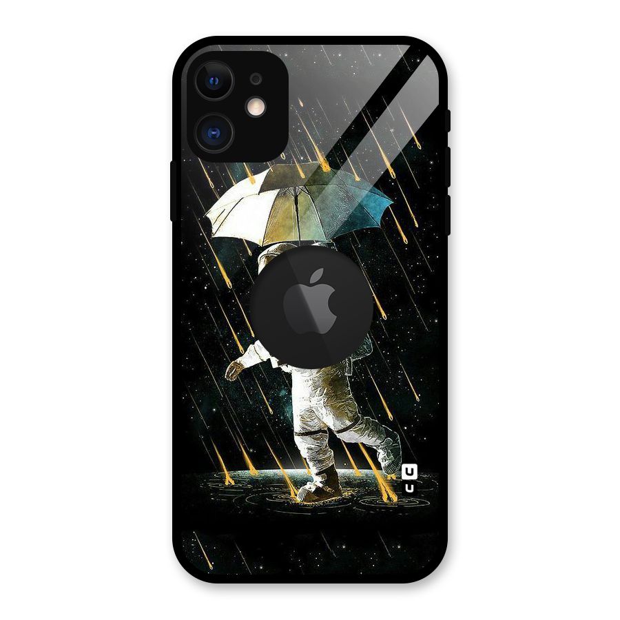 Rain Spaceman Glass Back Case for iPhone 11 Logo Cut