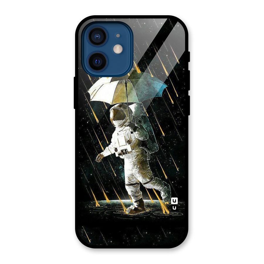 Rain Spaceman Glass Back Case for iPhone 12 Mini