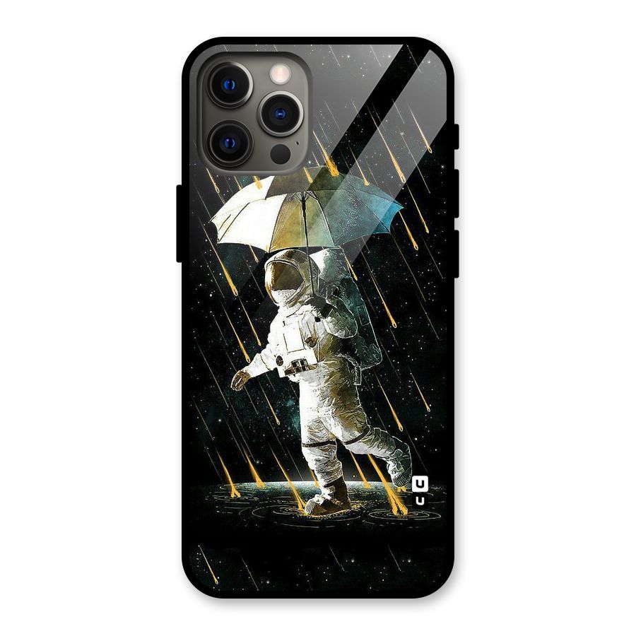 Rain Spaceman Glass Back Case for iPhone 12 Pro Max