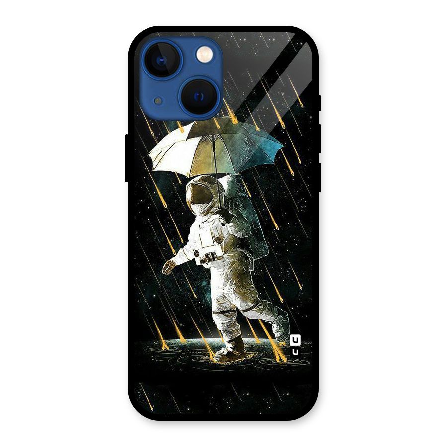 Rain Spaceman Glass Back Case for iPhone 13 Mini