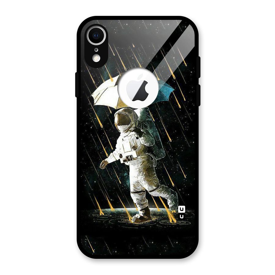 Rain Spaceman Glass Back Case for iPhone XR Logo Cut
