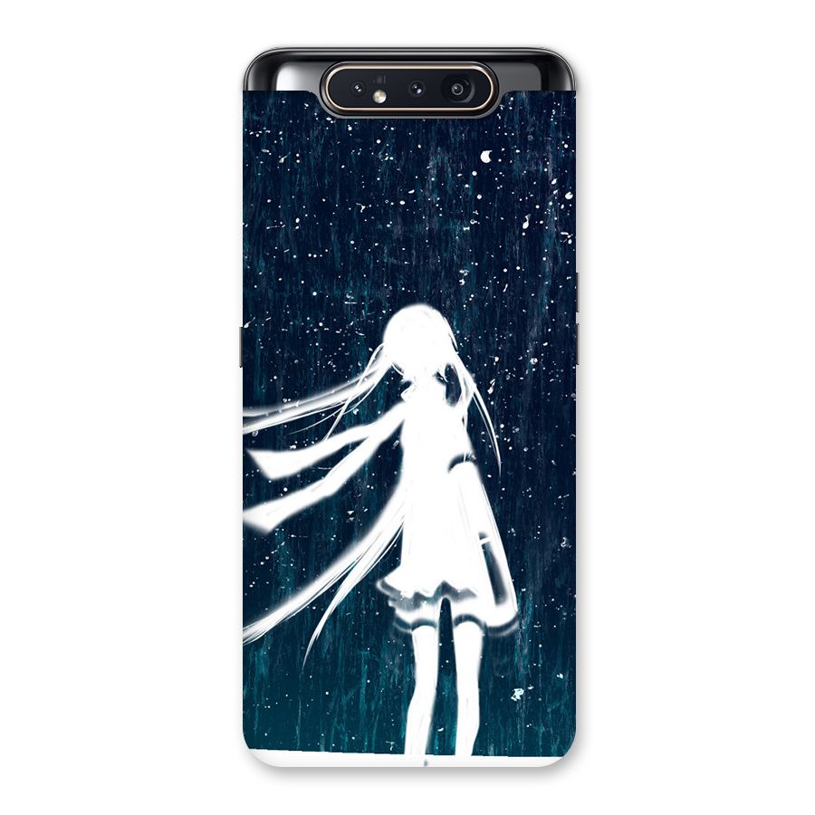 Rain White Girl Back Case for Galaxy A80