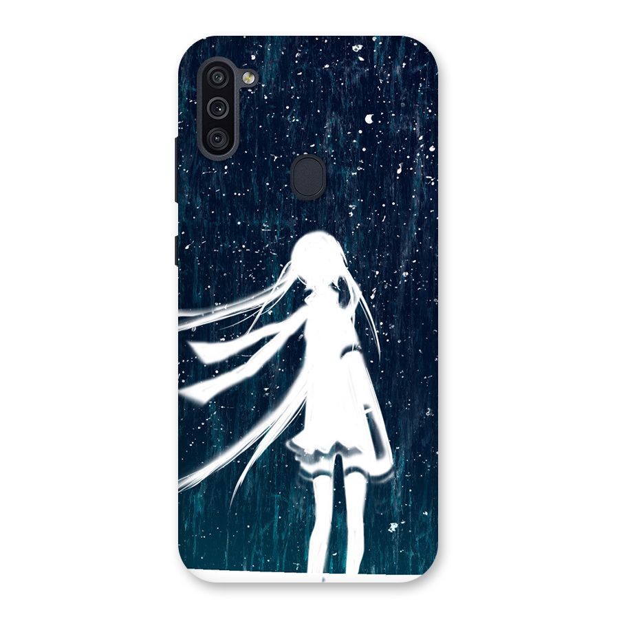Rain White Girl Back Case for Galaxy M11