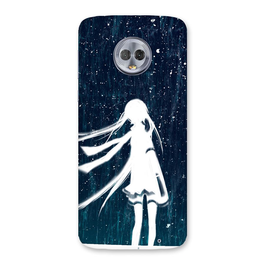 Rain White Girl Back Case for Moto G6 Plus