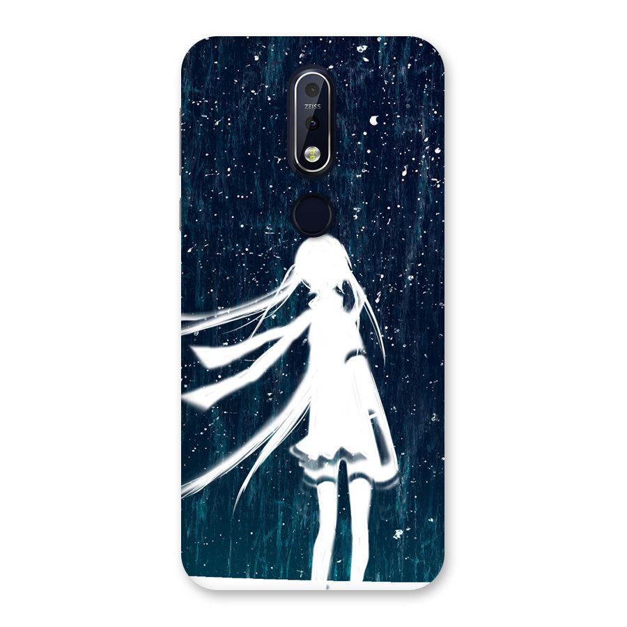 Rain White Girl Back Case for Nokia 7.1