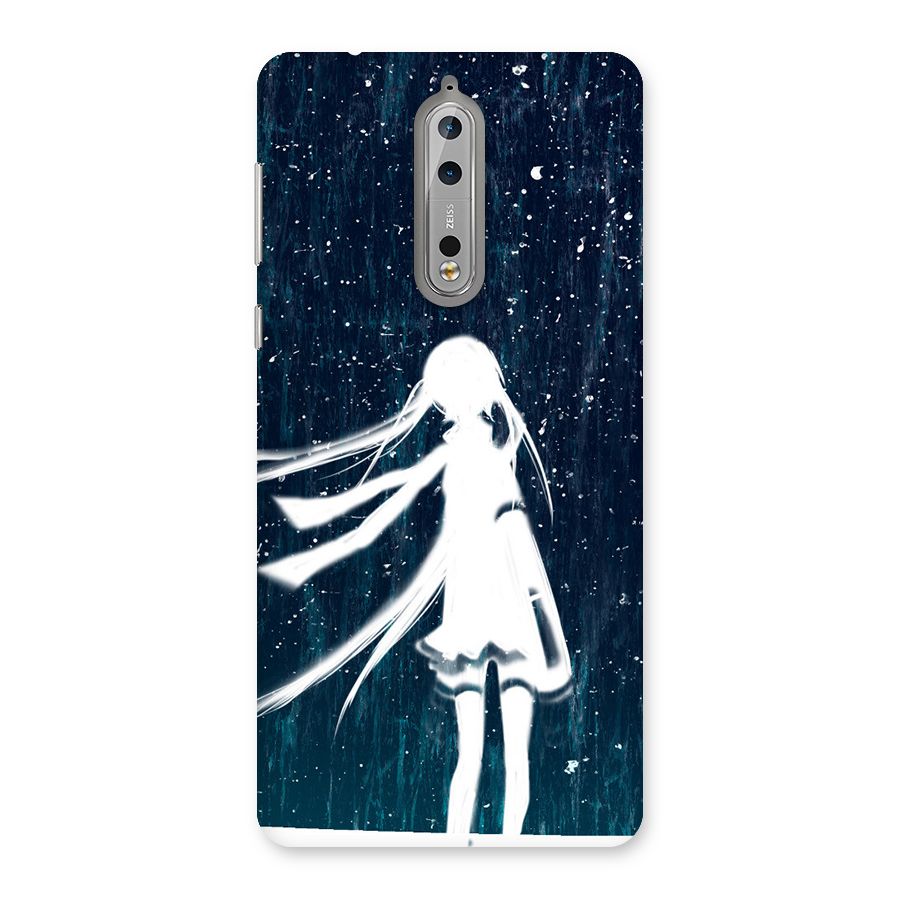 Rain White Girl Back Case for Nokia 8