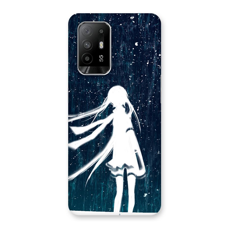 Rain White Girl Back Case for Oppo F19 Pro Plus 5G
