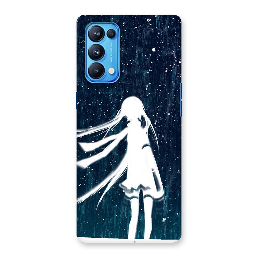 Rain White Girl Back Case for Oppo Reno5 Pro 5G
