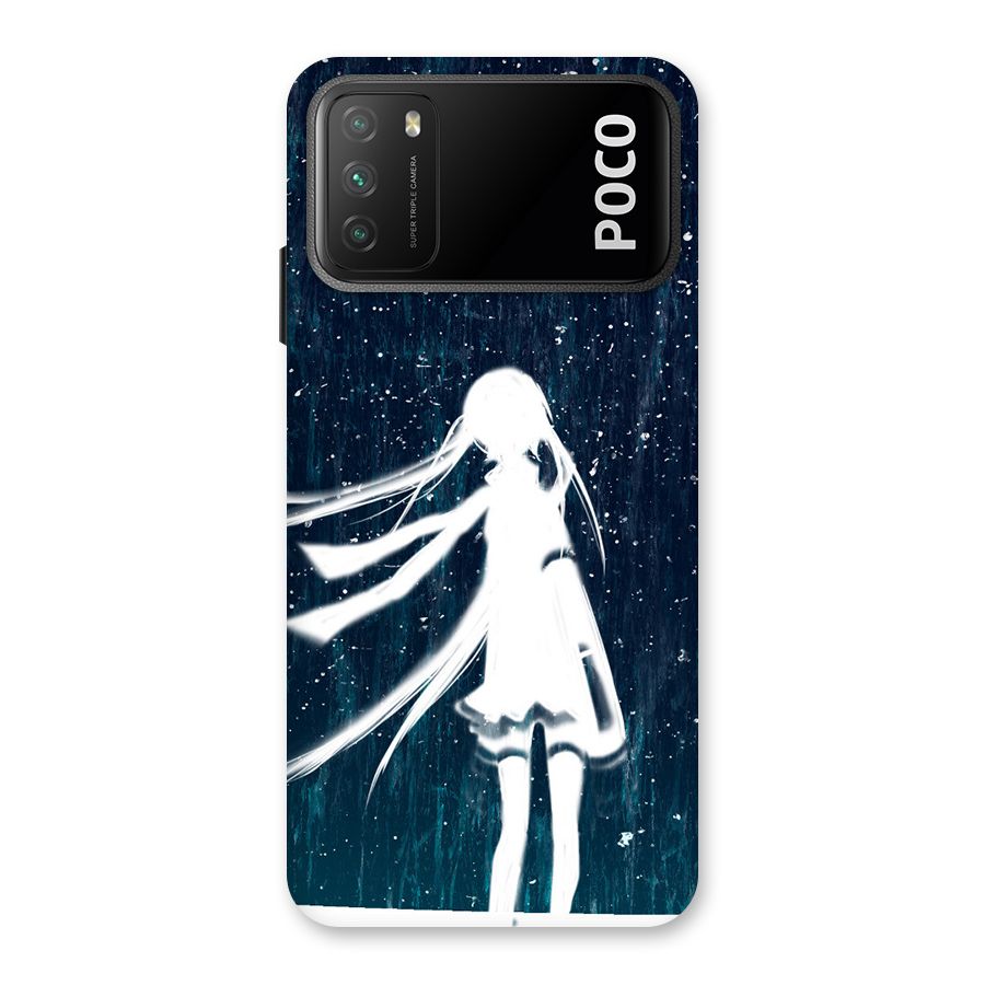 Rain White Girl Back Case for Poco M3