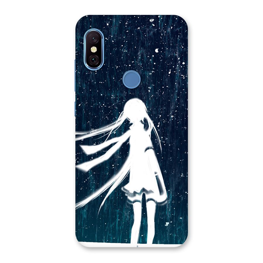 Rain White Girl Back Case for Redmi Note 6 Pro