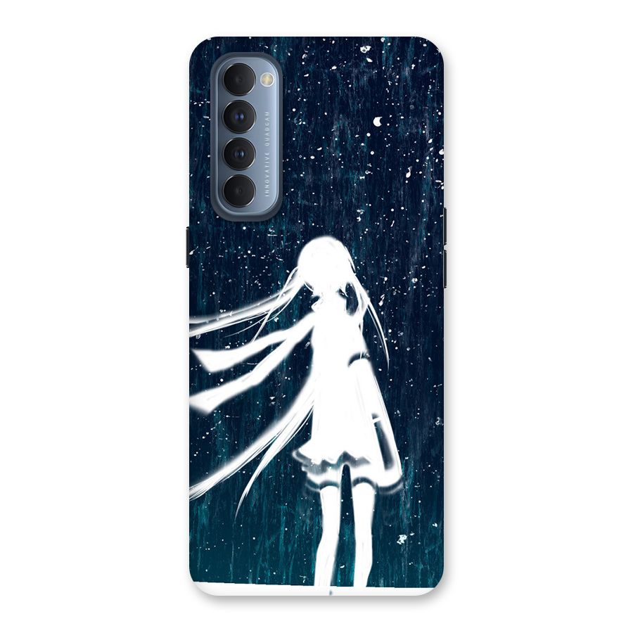 Rain White Girl Back Case for Reno4 Pro