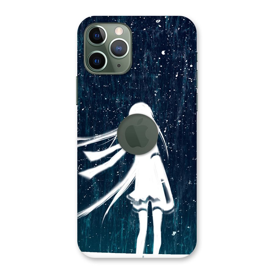 Rain White Girl Back Case for iPhone 11 Pro Logo  Cut