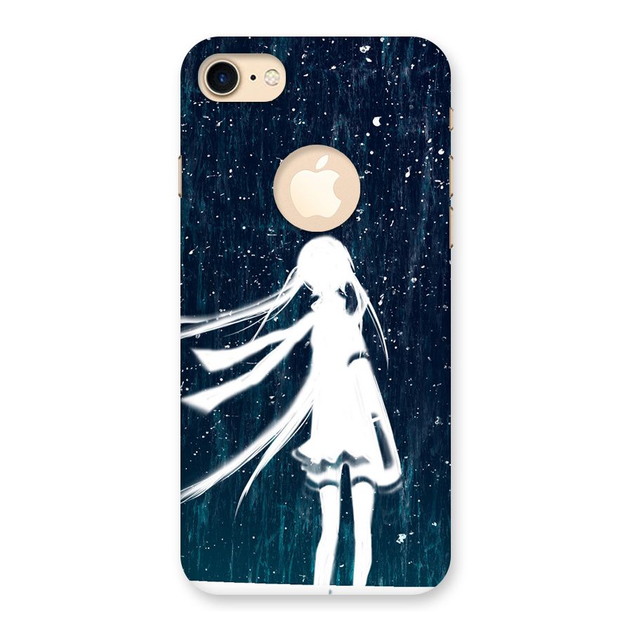Rain White Girl Back Case for iPhone 8 Logo Cut