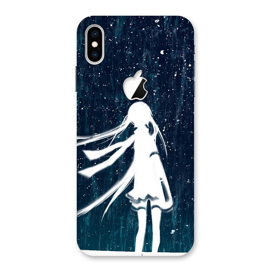 Rain White Girl Back Case for iPhone XS Max Apple Cut