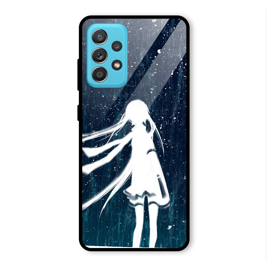 Rain White Girl Glass Back Case for Galaxy A52