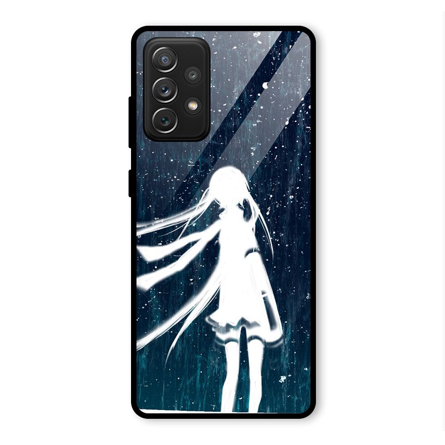 Rain White Girl Glass Back Case for Galaxy A72