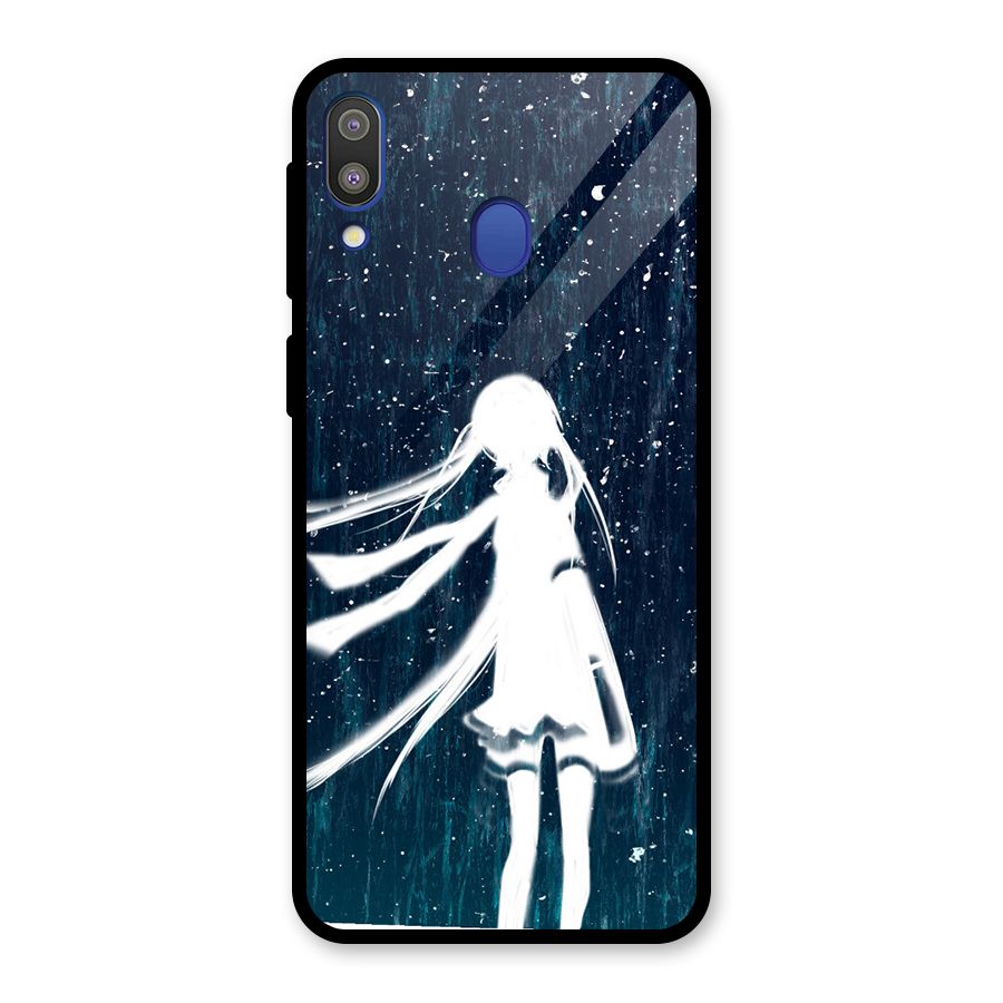 Rain White Girl Glass Back Case for Galaxy M20