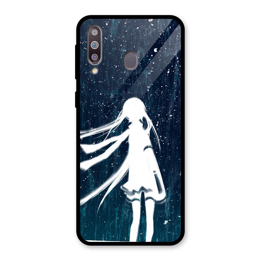 Rain White Girl Glass Back Case for Galaxy M30