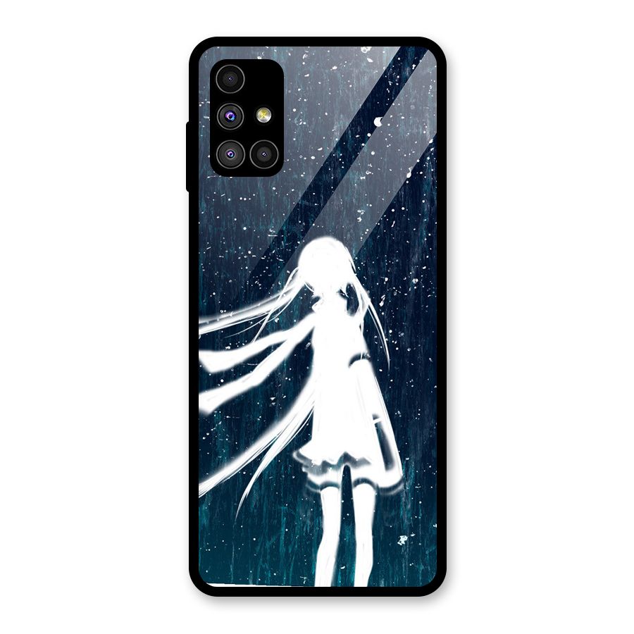 Rain White Girl Glass Back Case for Galaxy M51