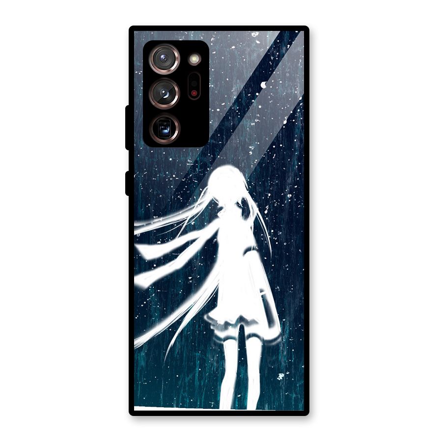 Rain White Girl Glass Back Case for Galaxy Note 20 Ultra