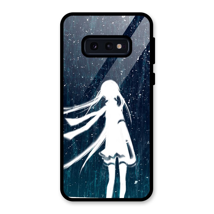 Rain White Girl Glass Back Case for Galaxy S10e