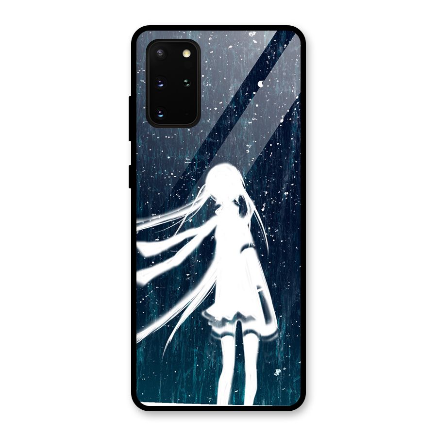 Rain White Girl Glass Back Case for Galaxy S20 Plus